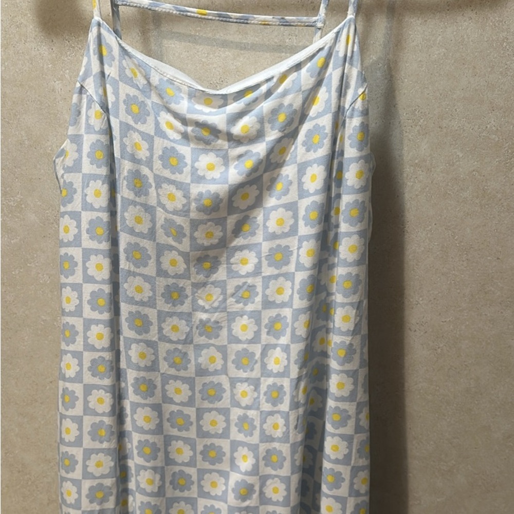 La Hearts Blue and Gray Camisole Dress